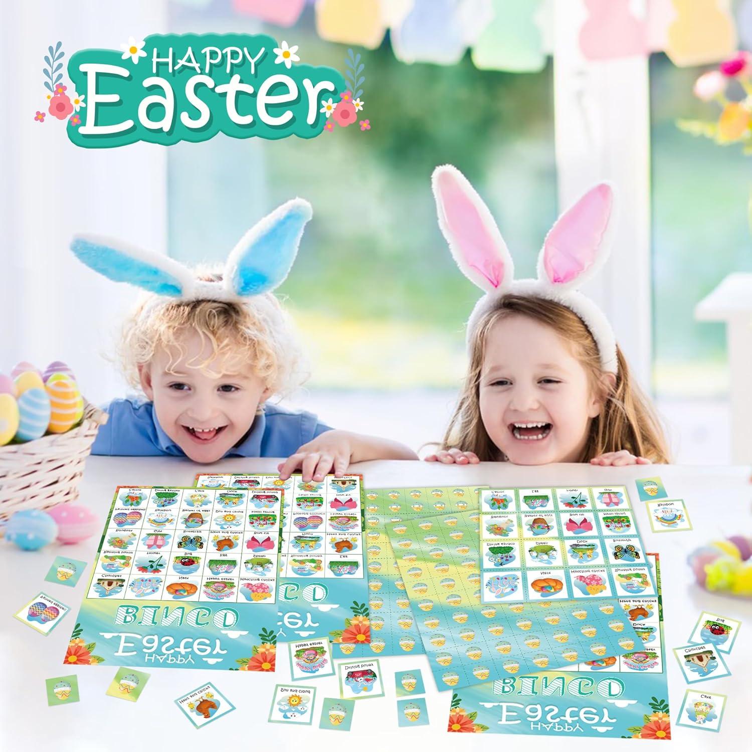 image:imageOHOME Easter Bingo Games for Kids Basket Stuffers Easter Crafts Toys for Boys Girls Adults TeensClassroom Activities Gifts Party Favors Easter Basket Essentials 24 PlayersEaster