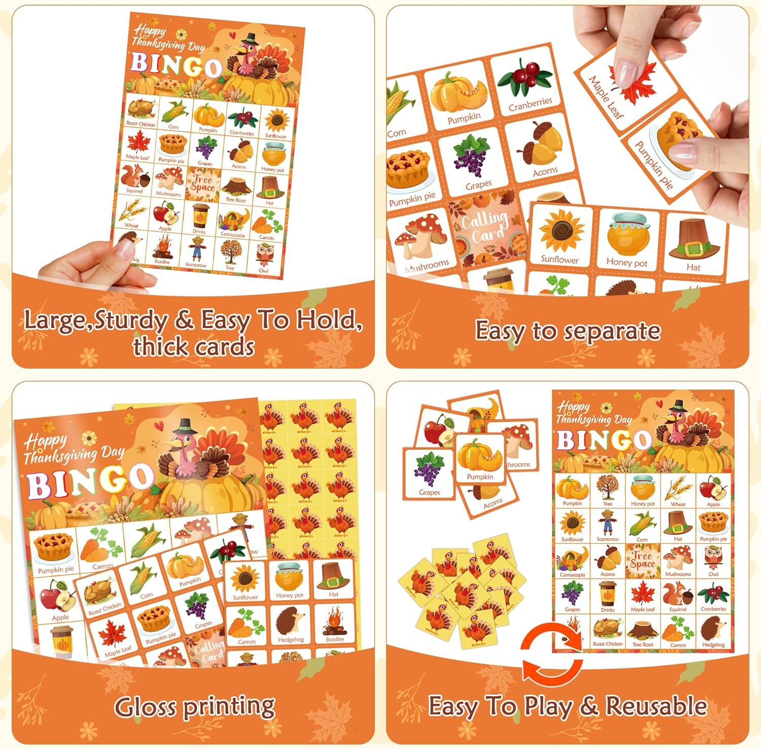 image:imageOHOME Easter Bingo Games for Kids Basket Stuffers Easter Crafts Toys for Boys Girls Adults TeensClassroom Activities Gifts Party Favors Easter Basket Essentials 24 PlayersThanksgiving