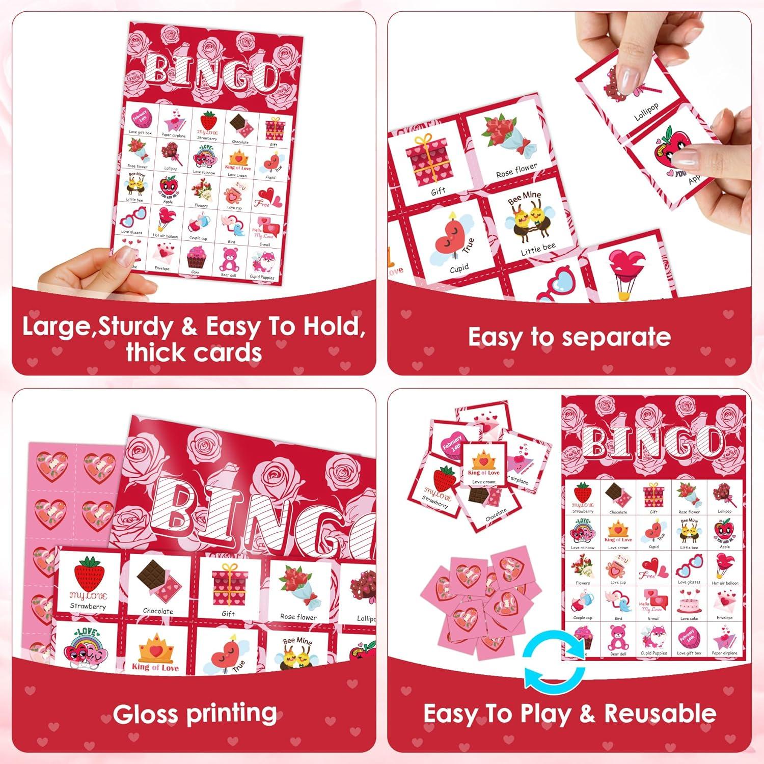 image:imageOHOME Easter Bingo Games for Kids Basket Stuffers Easter Crafts Toys for Boys Girls Adults TeensClassroom Activities Gifts Party Favors Easter Basket Essentials 24 PlayersValentines Day