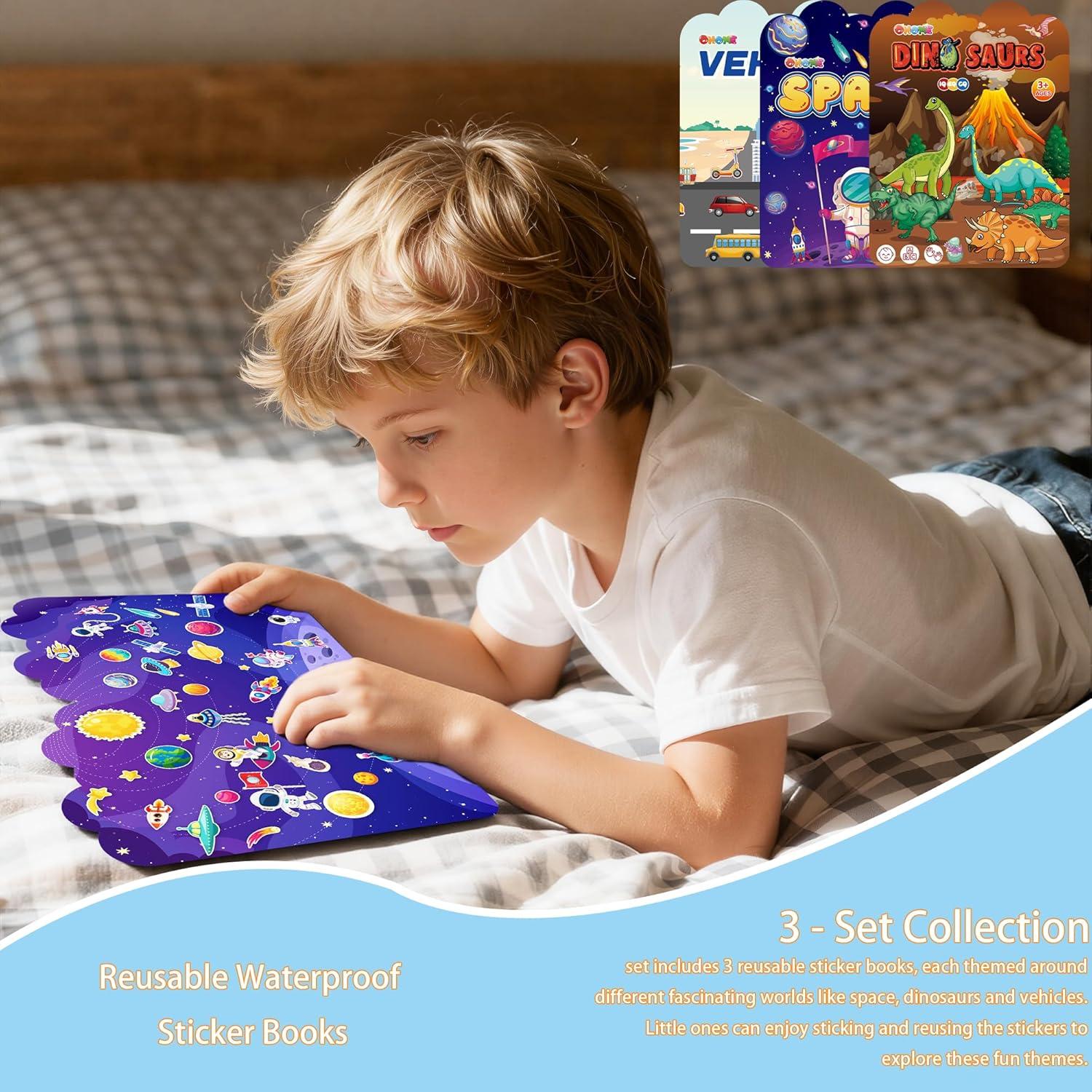 image:imageOHOME Easter Stickers for Kids 240 PCS Easter Basket Stuffers for Boys Girls Teens Adults Vinyl Easter Gifts Decorations Toys Kids Easter Games Crafts Activities Party FavorsSticker Book