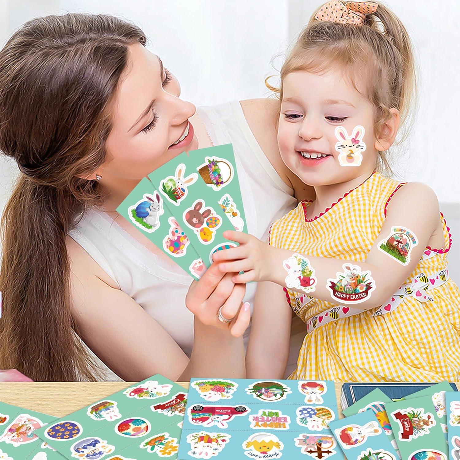 image:imageOHOME Easter Stickers for Kids 240 PCS Easter Basket Stuffers for Boys Girls Teens Adults Vinyl Easter Gifts Decorations Toys Kids Easter Games Crafts Activities Party FavorsEaster Basket Stuffers