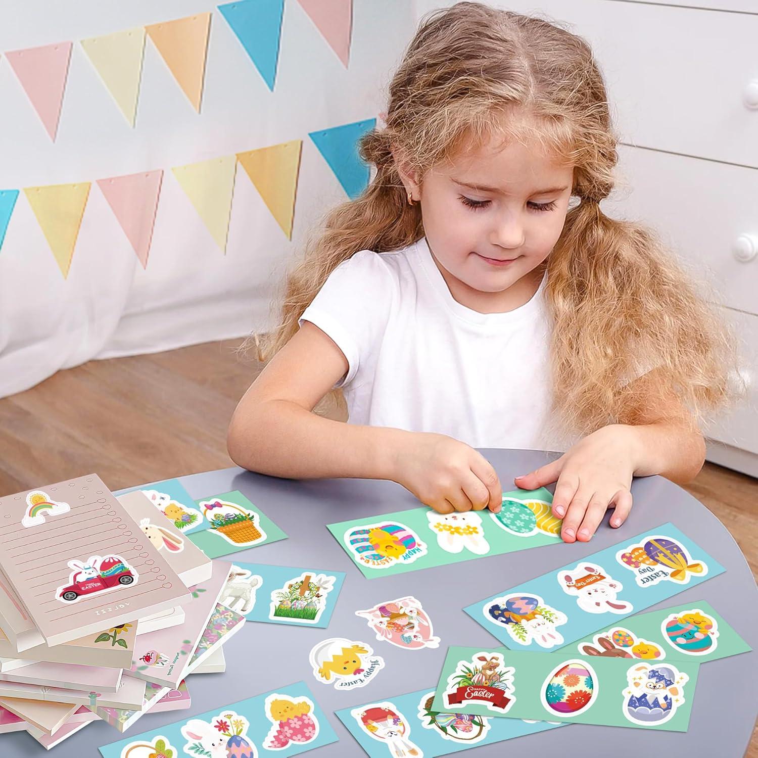 image:imageOHOME Easter Stickers for Kids 240 PCS Easter Basket Stuffers for Boys Girls Teens Adults Vinyl Easter Gifts Decorations Toys Kids Easter Games Crafts Activities Party FavorsEaster Basket Stuffers
