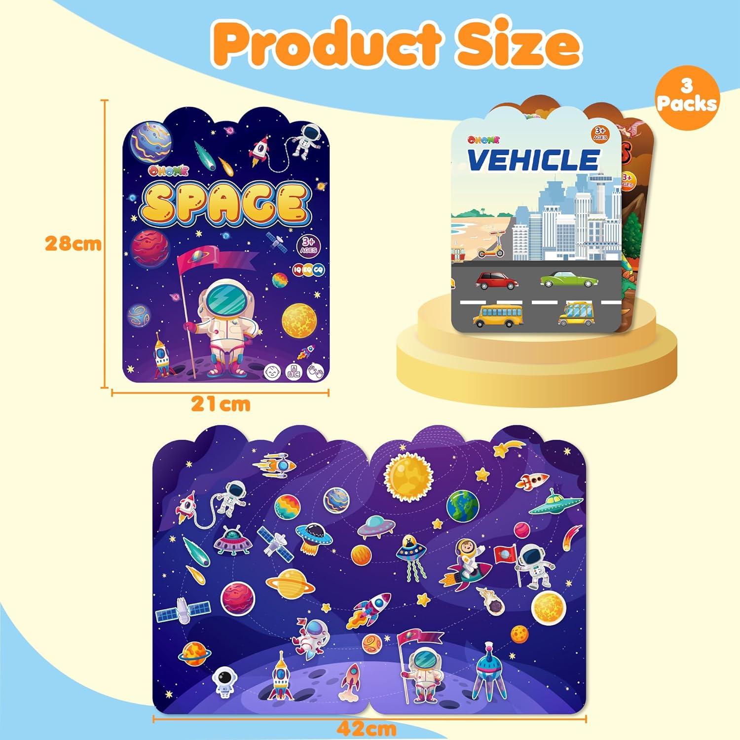 image:imageOHOME Easter Stickers for Kids 240 PCS Easter Basket Stuffers for Boys Girls Teens Adults Vinyl Easter Gifts Decorations Toys Kids Easter Games Crafts Activities Party FavorsSticker Book
