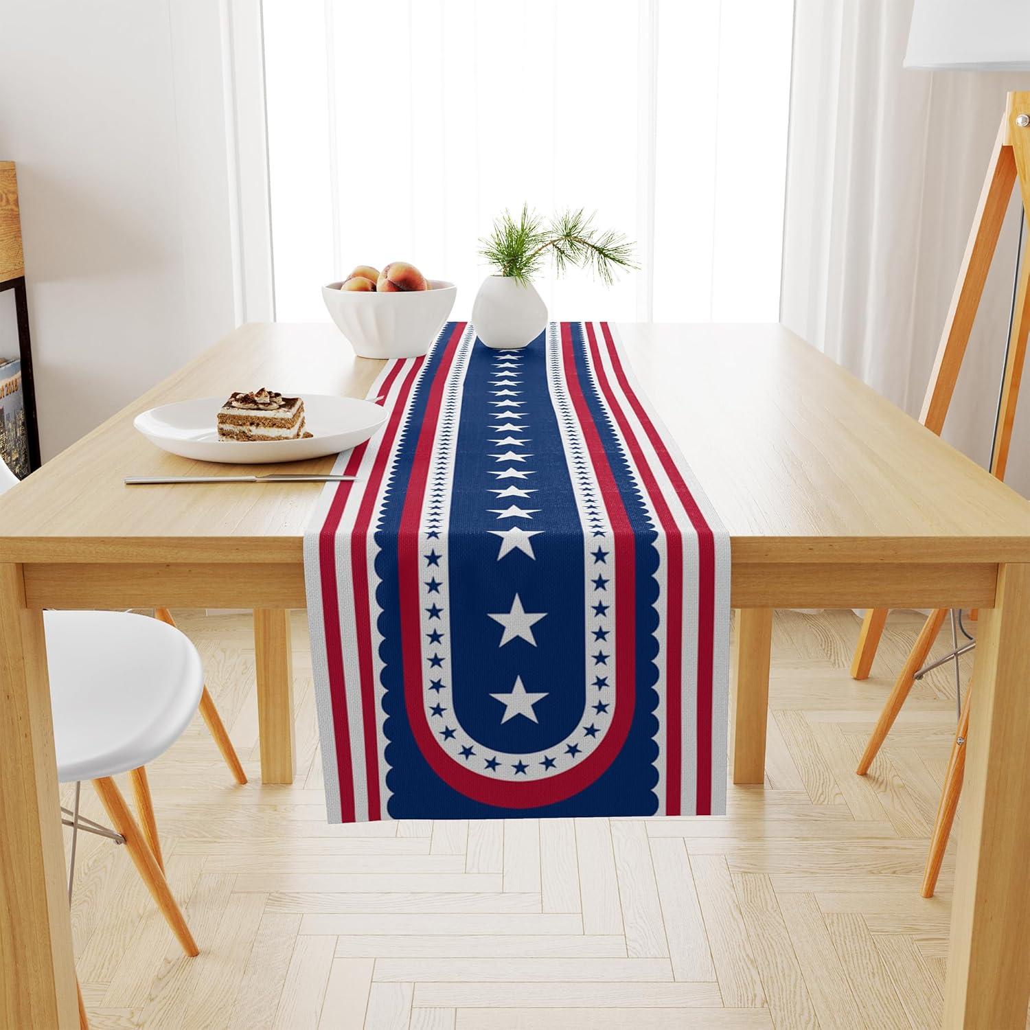 image:imageOHOME Football Party Decorations for Super Game Bowl 2026 Game Day Table Runner Football Decor Party Supplies Football Theme Birthday Decorations Holiday Banner for Home4th of july