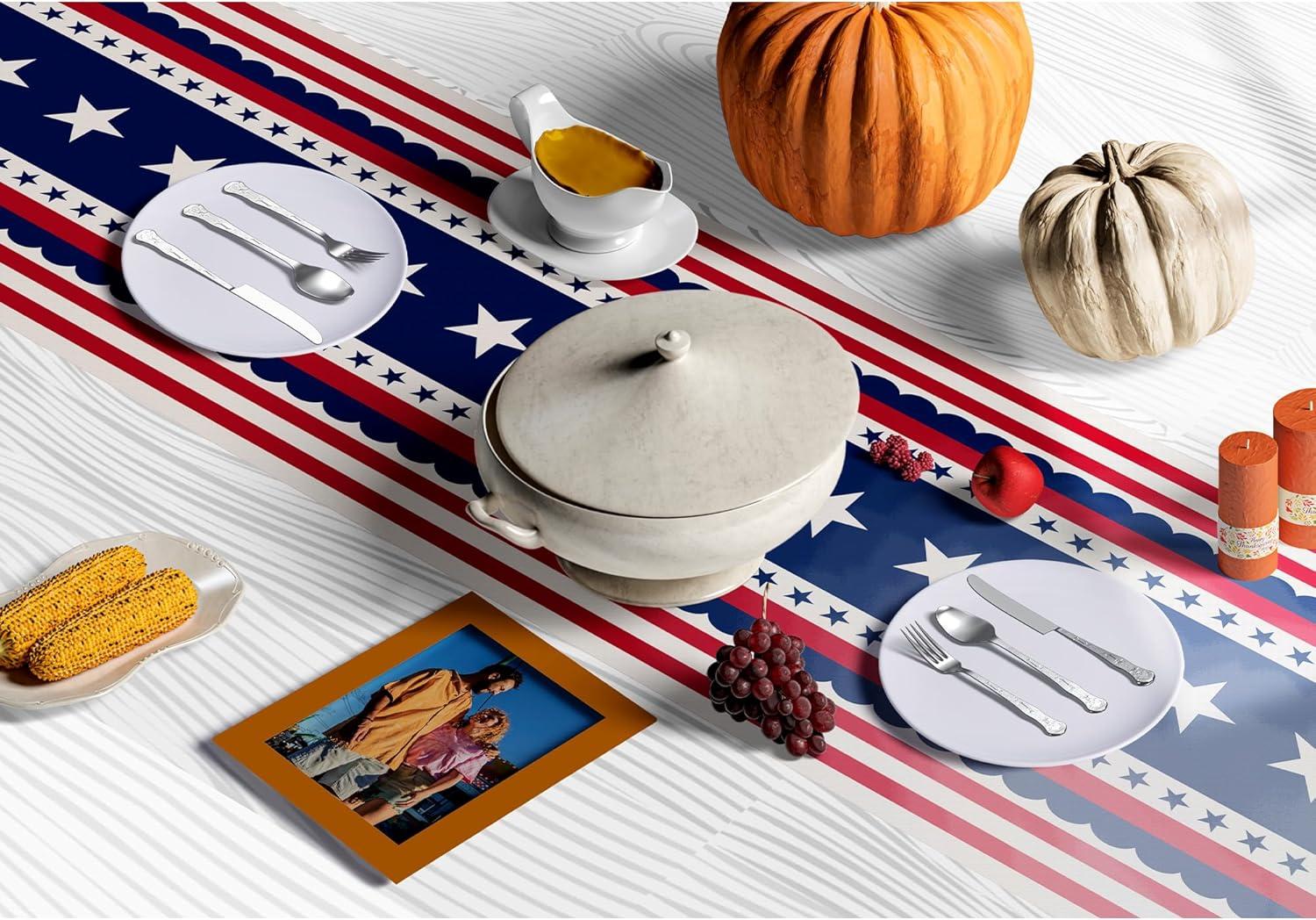 image:imageOHOME Football Party Decorations for Super Game Bowl 2026 Game Day Table Runner Football Decor Party Supplies Football Theme Birthday Decorations Holiday Banner for Home4th of july