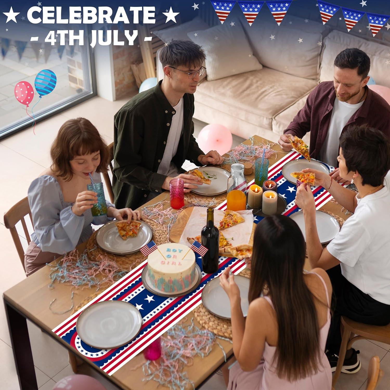 image:imageOHOME Football Party Decorations for Super Game Bowl 2026 Game Day Table Runner Football Decor Party Supplies Football Theme Birthday Decorations Holiday Banner for Home4th of july
