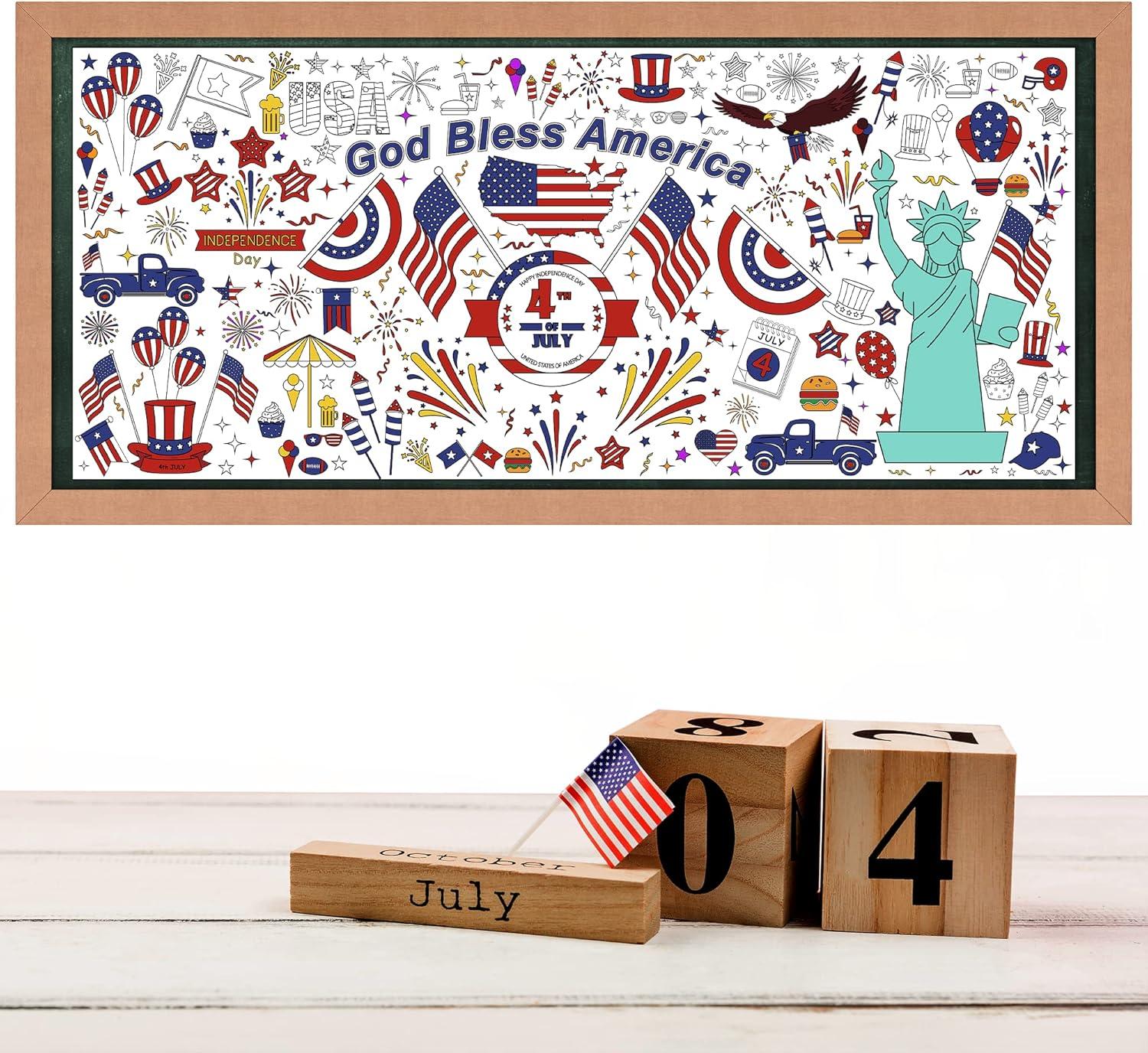 image:imageOHOME Giant Coloring Tablecloth Birthday Decorations Arts amp Crafts for Kids Ages 4124th of july