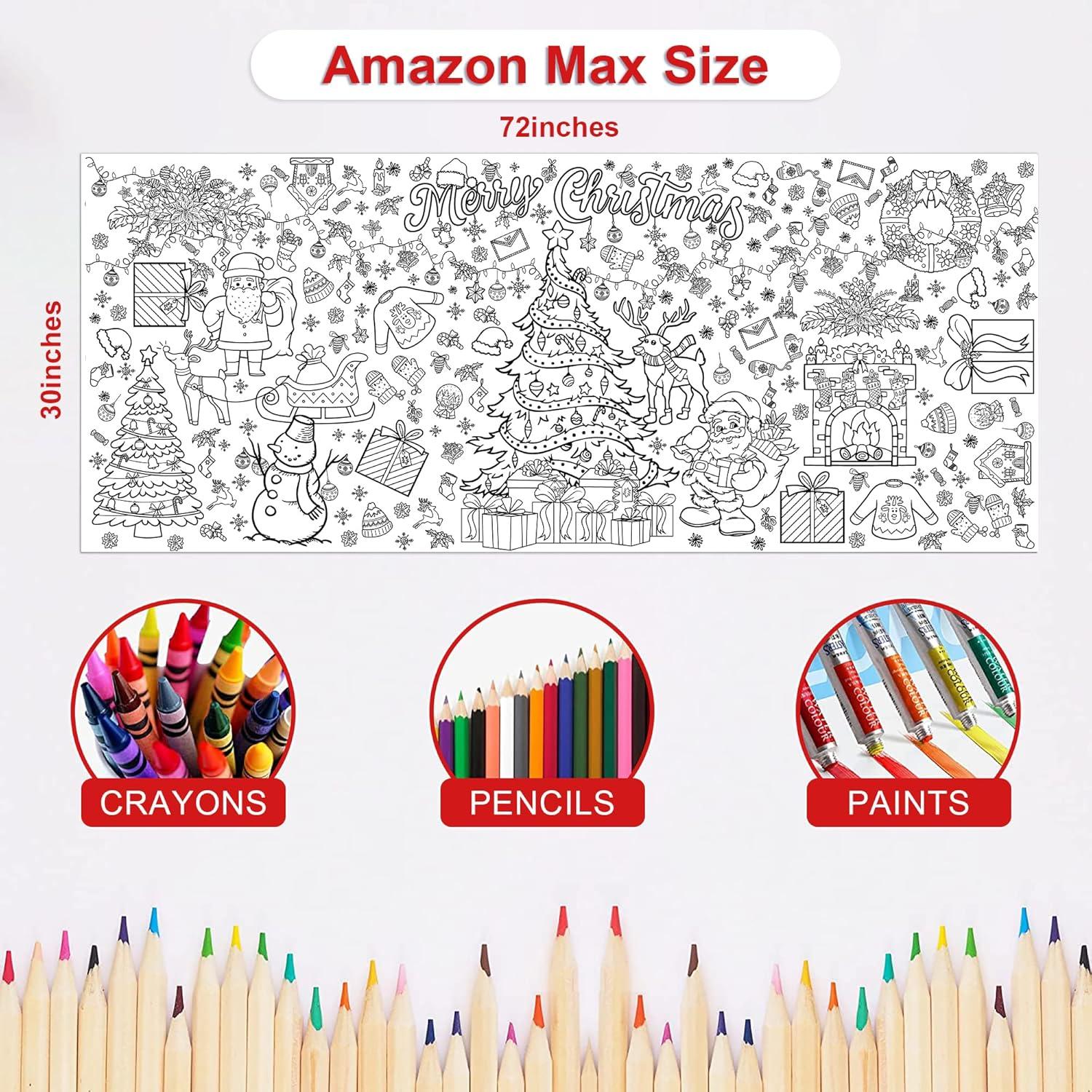 image:imageOHOME Giant Coloring Tablecloth Birthday Decorations Arts amp Crafts for Kids Ages 412Christmas