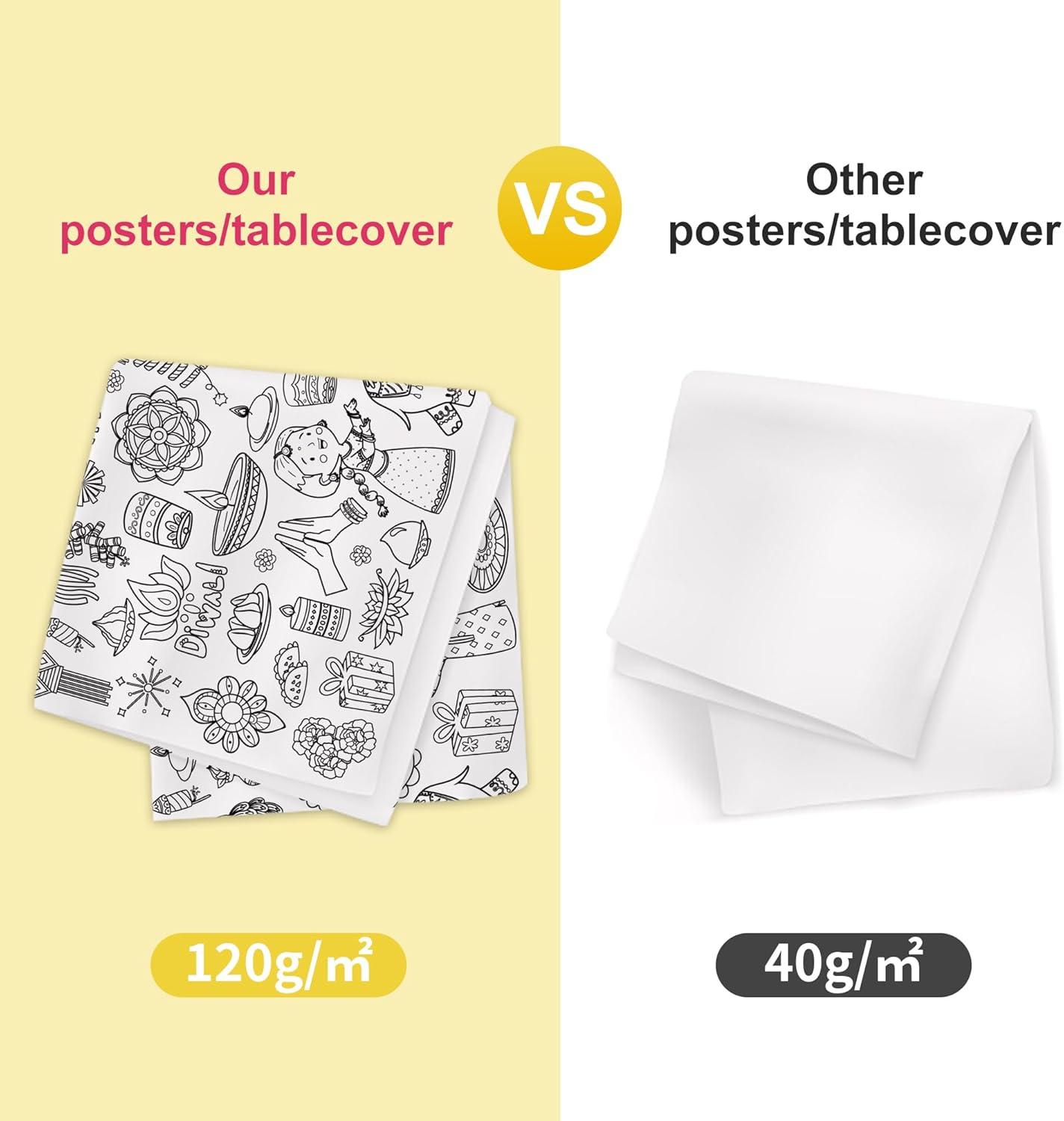 image:imageOHOME Giant Coloring Tablecloth Birthday Decorations Arts amp Crafts for Kids Ages 412Diwali
