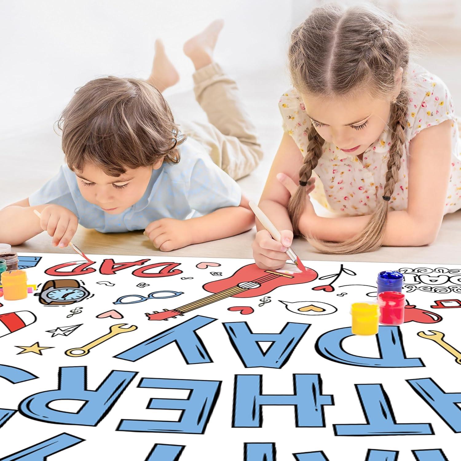image:imageOHOME Giant Coloring Tablecloth Birthday Decorations Arts amp Crafts for Kids Ages 412Fathers Day