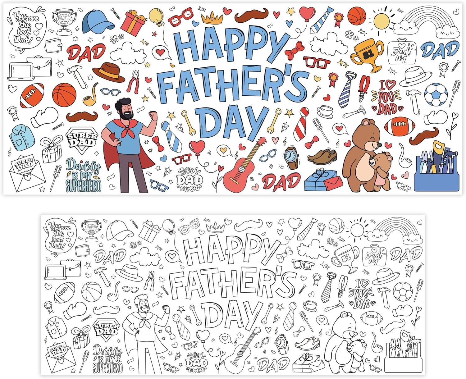 image:imageOHOME Giant Coloring Tablecloth Birthday Decorations Arts amp Crafts for Kids Ages 412Fathers Day