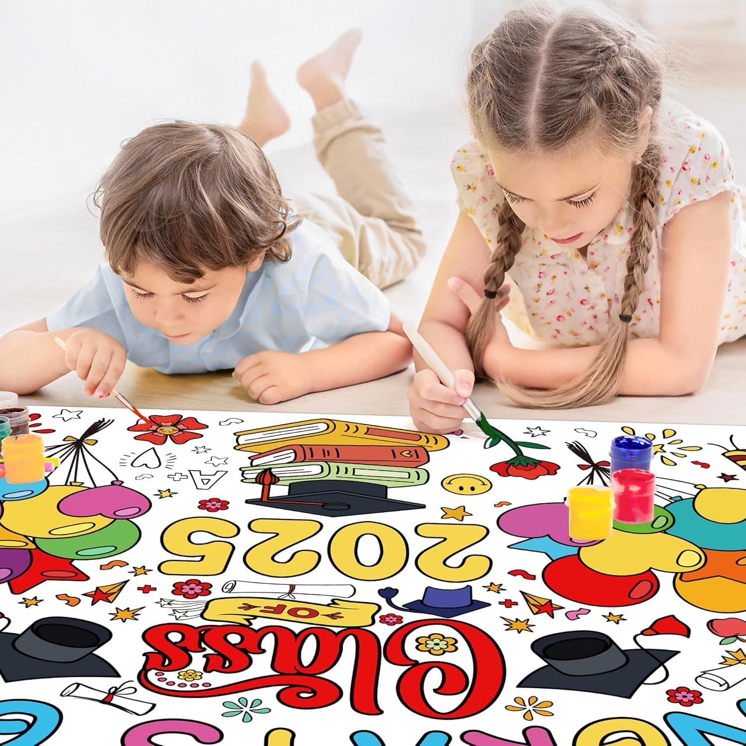 image:imageOHOME Giant Coloring Tablecloth Birthday Decorations Arts amp Crafts for Kids Ages 412Graduation