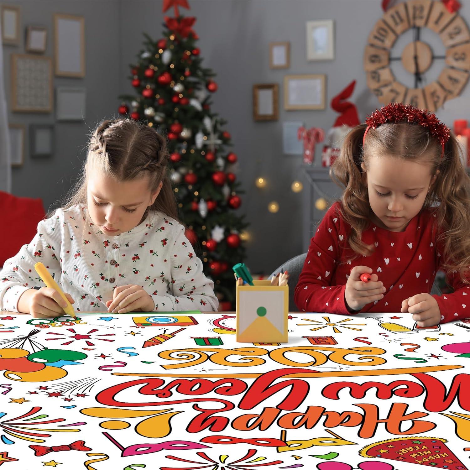 image:imageOHOME Giant Coloring Tablecloth Birthday Decorations Arts amp Crafts for Kids Ages 412New Year