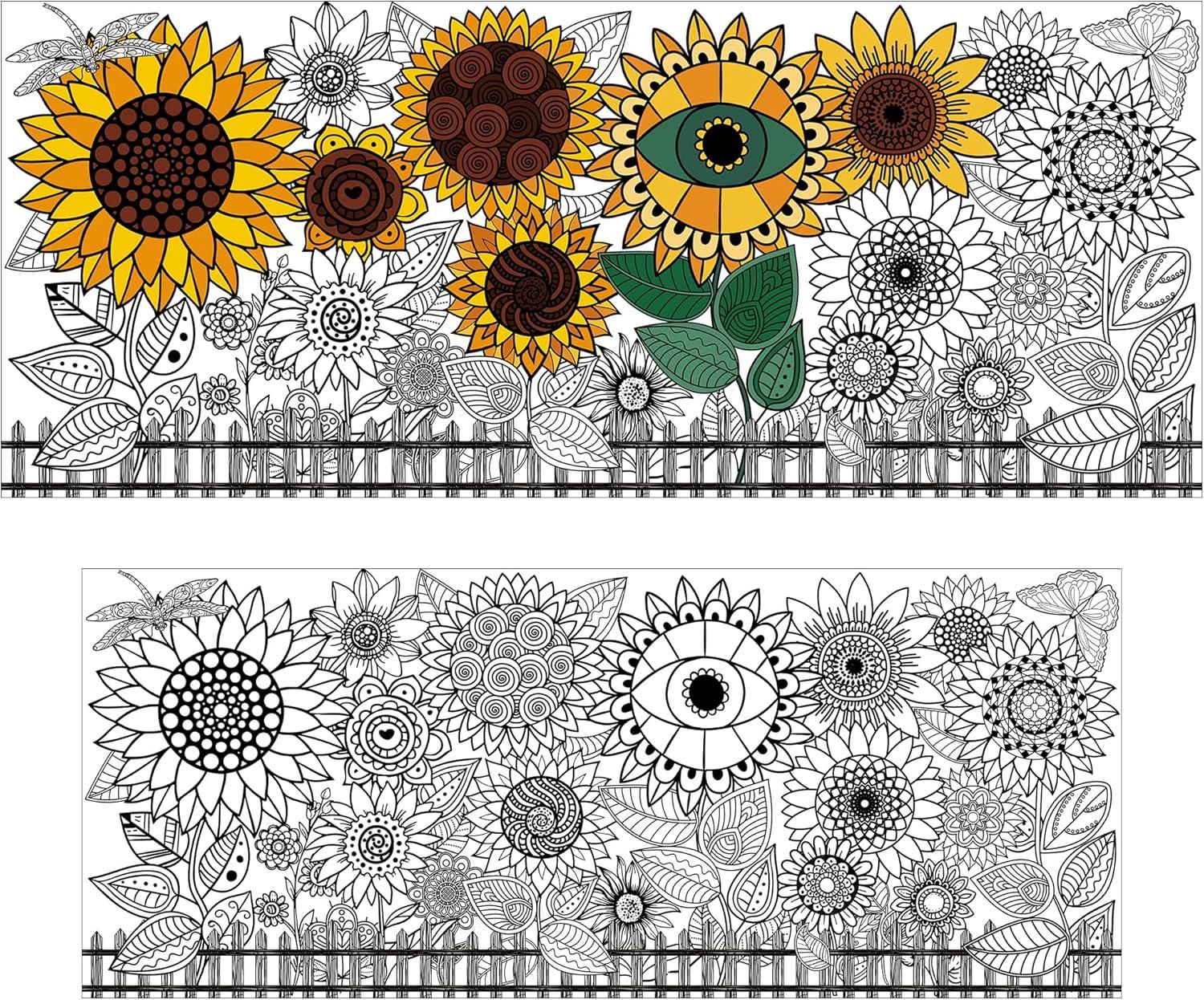 image:imageOHOME Giant Coloring Tablecloth Birthday Decorations Arts amp Crafts for Kids Ages 412Sunflower