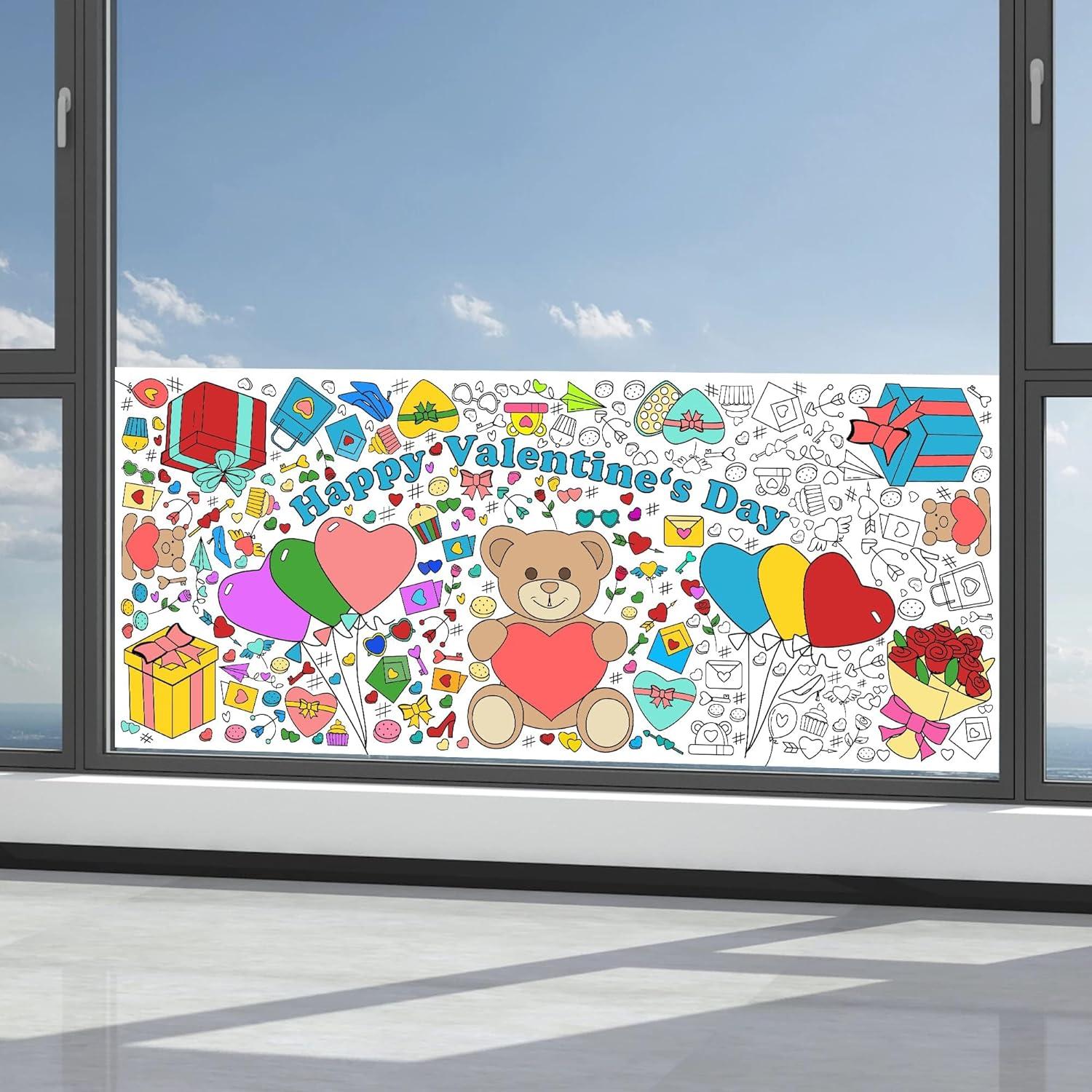 image:imageOHOME Giant Coloring Tablecloth Birthday Decorations Arts amp Crafts for Kids Ages 412Valentines Day