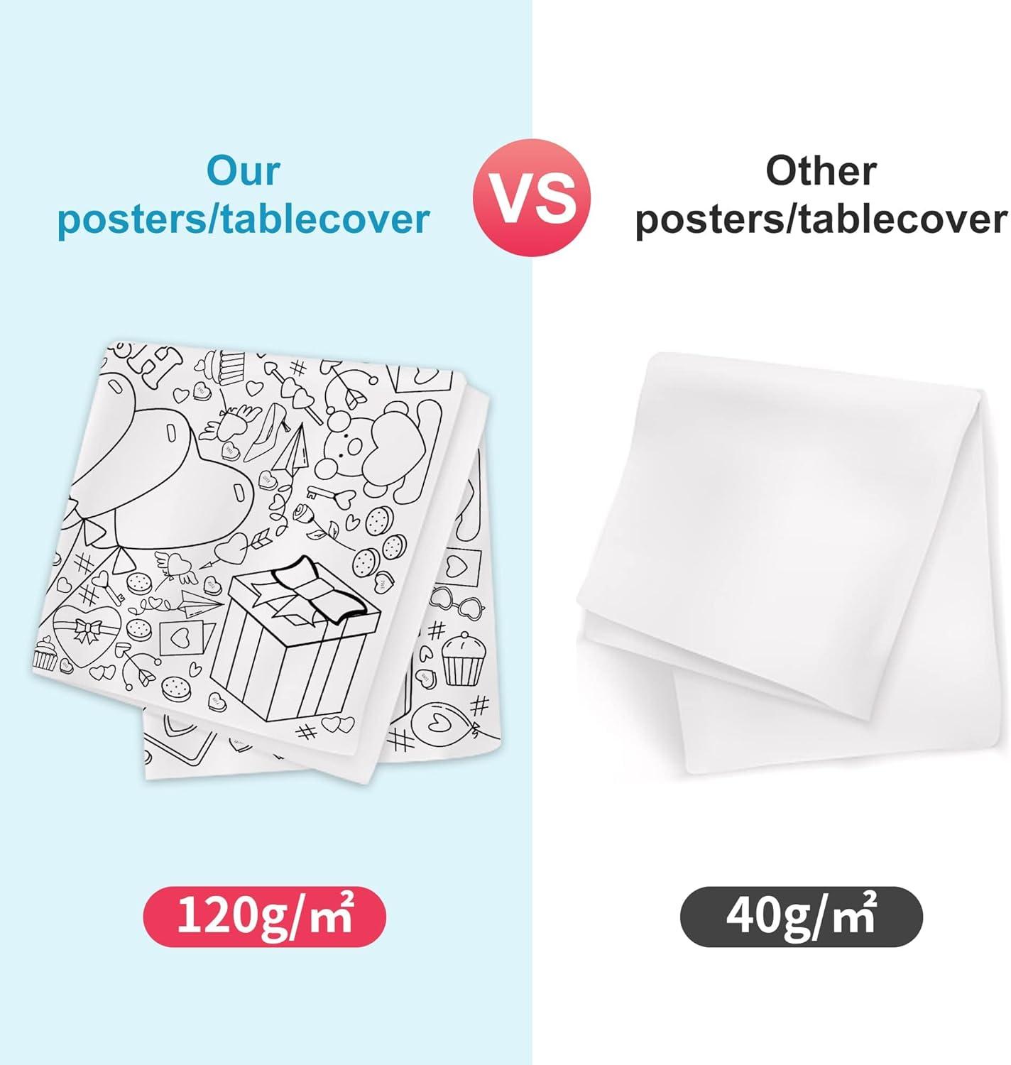 image:imageOHOME Giant Coloring Tablecloth Birthday Decorations Arts amp Crafts for Kids Ages 412Valentines Day