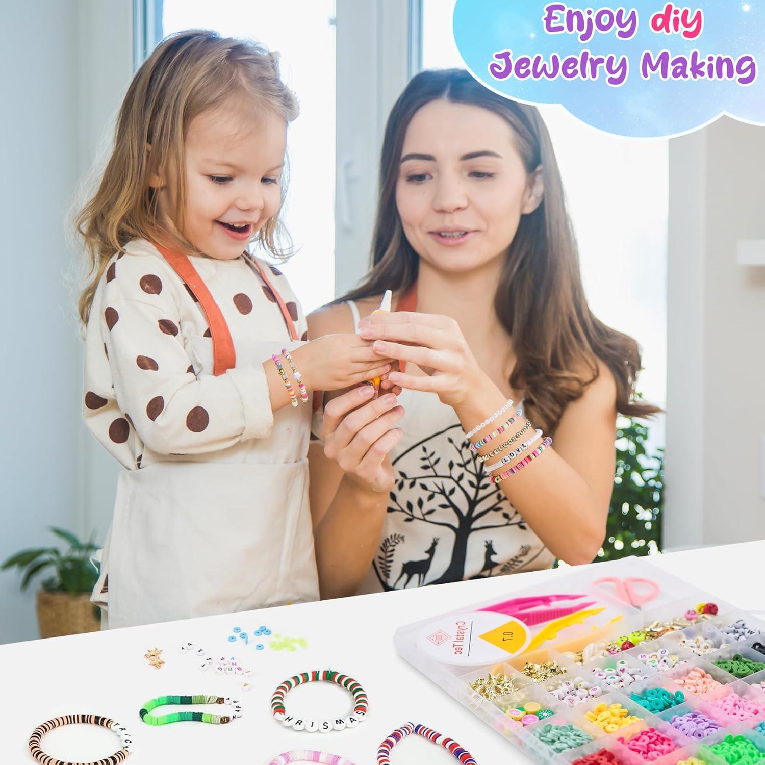 image:imageOHOME Valentines Day Gifts for Kids 5300 Clay Beads Bracelet Making KitArts and Crafts for Kids Ages 812Valentines Crafts Games Toys for 310 Year Old BirthdayEaster Basket Stuffers