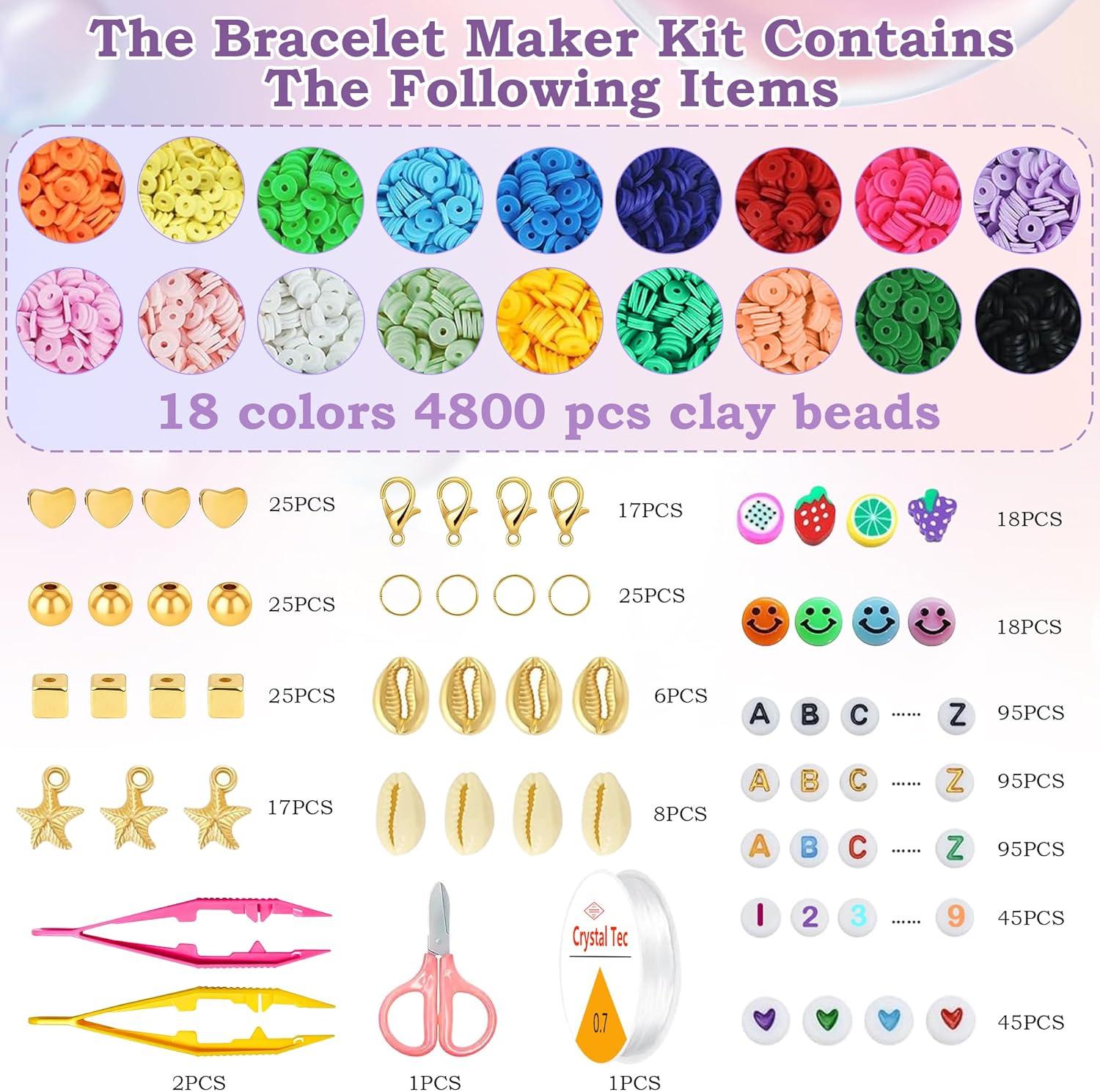 image:imageOHOME Valentines Day Gifts for Kids 5300 Clay Beads Bracelet Making KitArts and Crafts for Kids Ages 812Valentines Crafts Games Toys for 310 Year Old BirthdayEaster Basket Stuffers