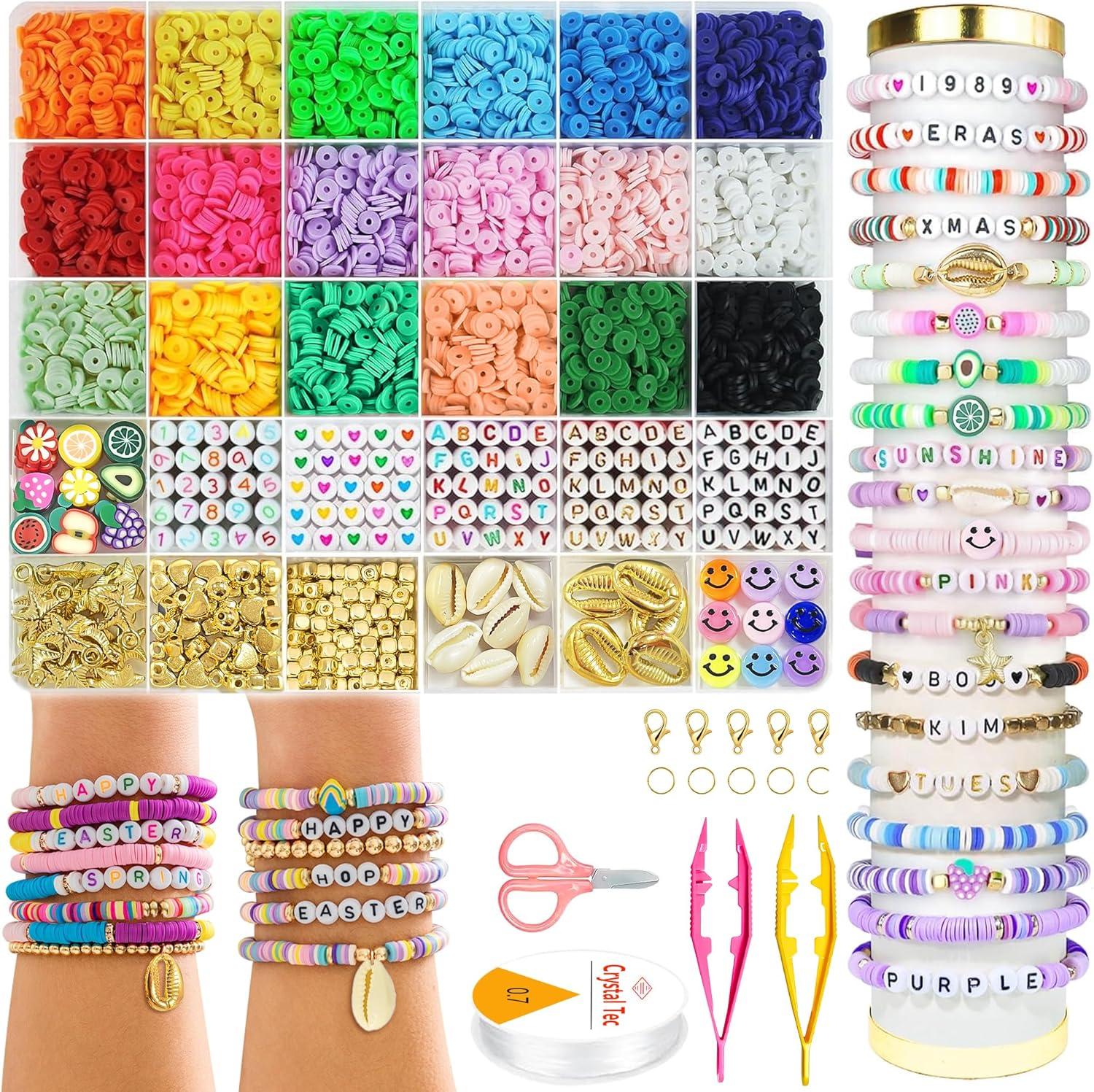 image:imageOHOME Valentines Day Gifts for Kids 5300 Clay Beads Bracelet Making KitArts and Crafts for Kids Ages 812Valentines Crafts Games Toys for 310 Year Old BirthdayEaster Basket Stuffers