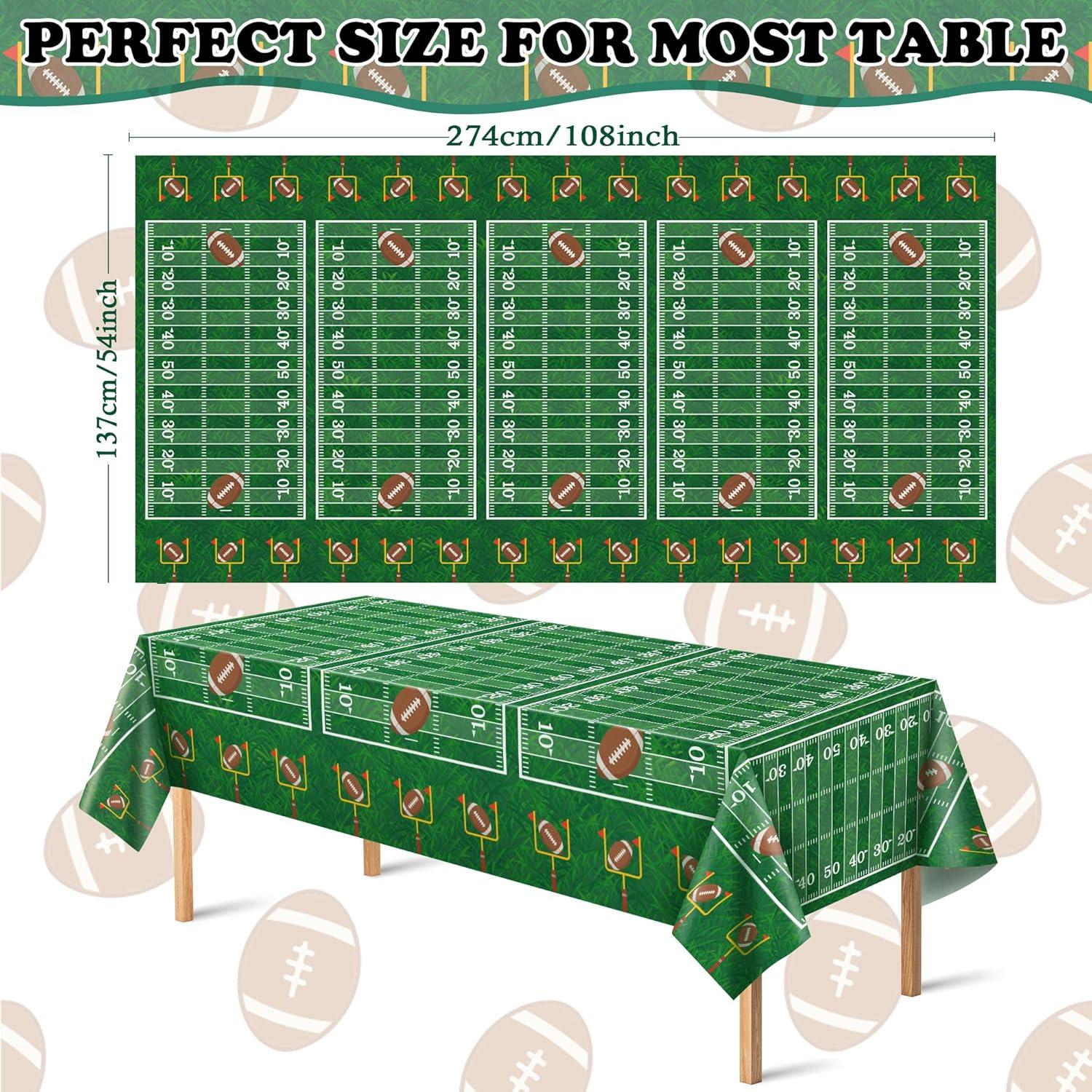 image:imageSuper Game Bowl Party Decorations 2026 Green Tablecloth for Football Party Decorations Favors Supplies Game Day Table Cloth Backdrop Banner Indoor Outdoor Football Birthday Table Cover for HomeGreen