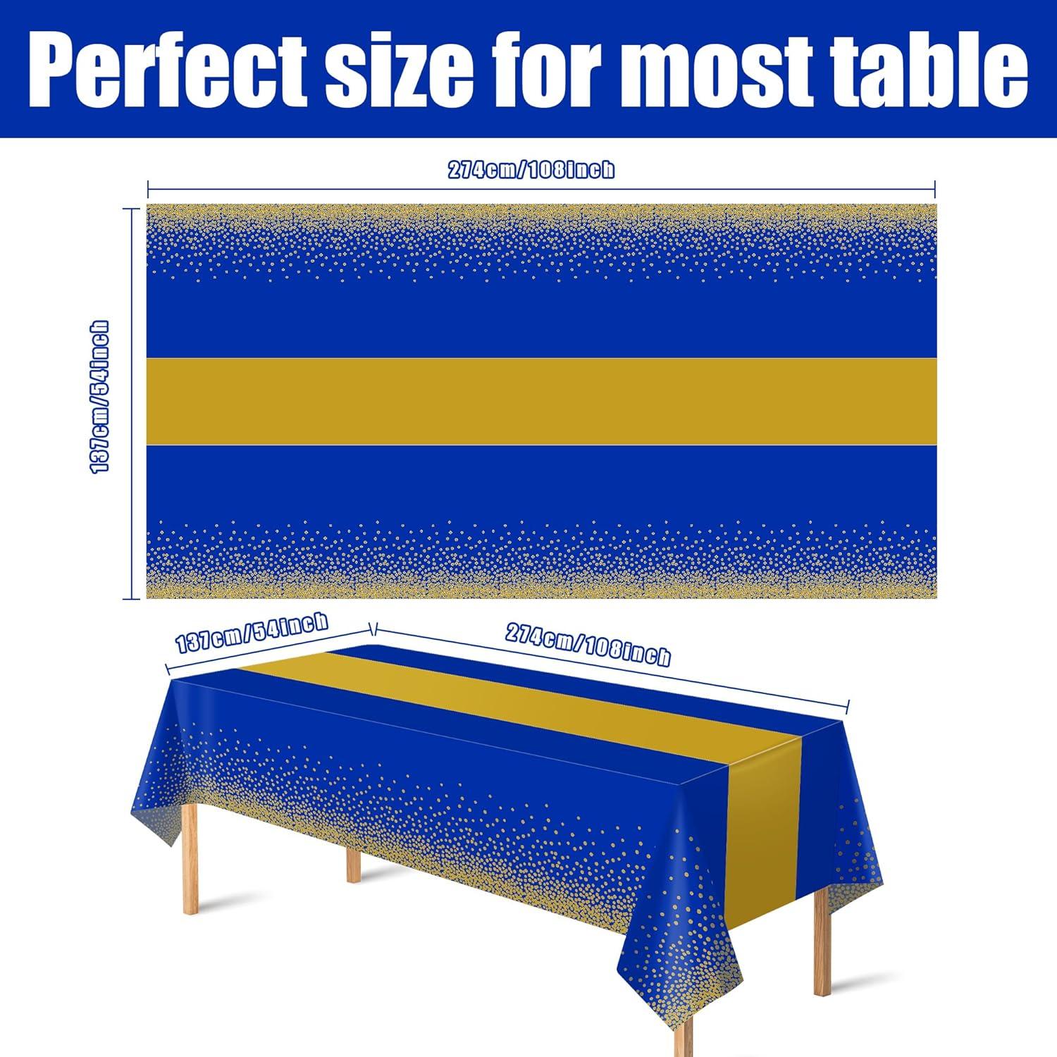 image:imageSuper Game Bowl Party Decorations 2026 Green Tablecloth for Football Party Decorations Favors Supplies Game Day Table Cloth Backdrop Banner Indoor Outdoor Football Birthday Table Cover for HomeBlue and Gold
