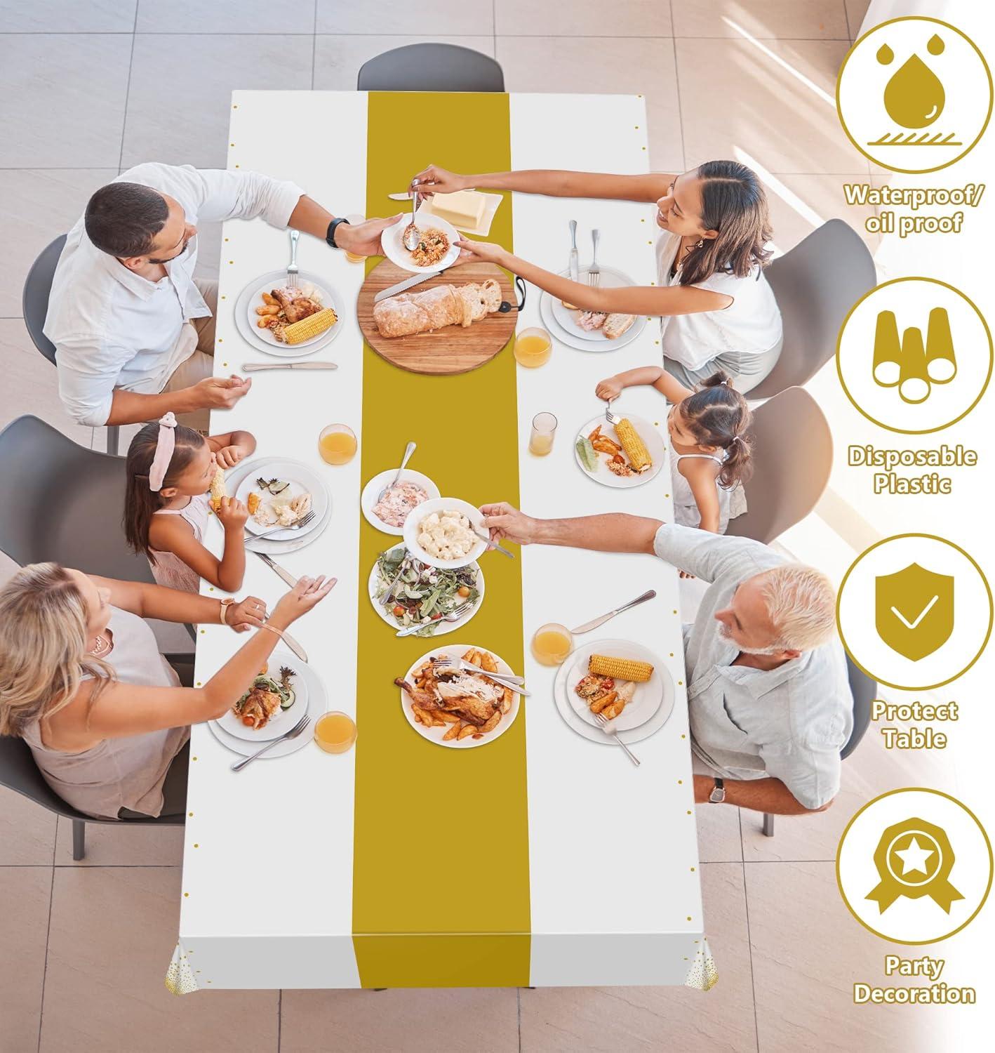 image:imageSuper Game Bowl Party Decorations 2026 Green Tablecloth for Football Party Decorations Favors Supplies Game Day Table Cloth Backdrop Banner Indoor Outdoor Football Birthday Table Cover for HomeWhite and Gold
