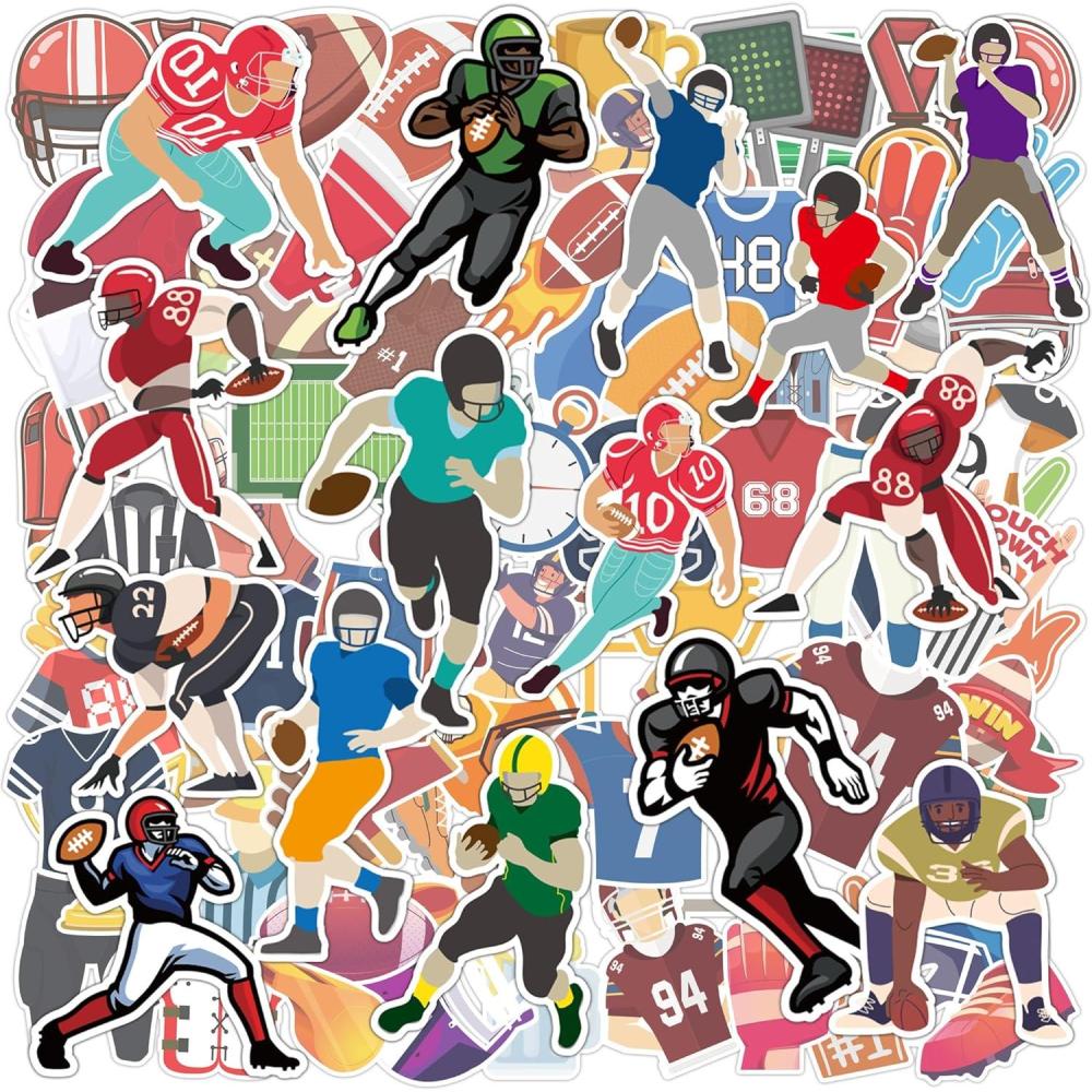 image:image100 PCS Soccer Stickers for Kids Water BottleLaptop Sports Football Stickers for Toddlers Activities Birthday Party Toys Games Crafts Gifts for KidsFootball Soccer Party Supplies Favors for TeensFootball