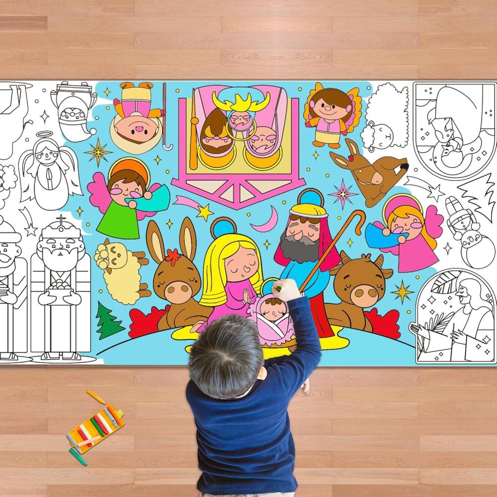image:imageOHOME Football Giant Coloring PosterTablecloth  Super Game Bowl Party Decorations 202630 x 72 Inches Jumbo Coloring Banner Kids Crafts Activities Decor Party SuppliesJesus