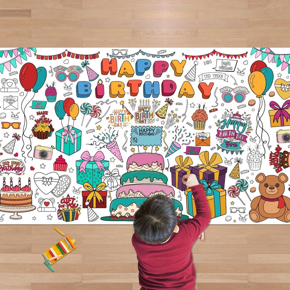 image:imageOHOME Football Giant Coloring PosterTablecloth  Super Game Bowl Party Decorations 202630 x 72 Inches Jumbo Coloring Banner Kids Crafts Activities Decor Party SuppliesBirthday
