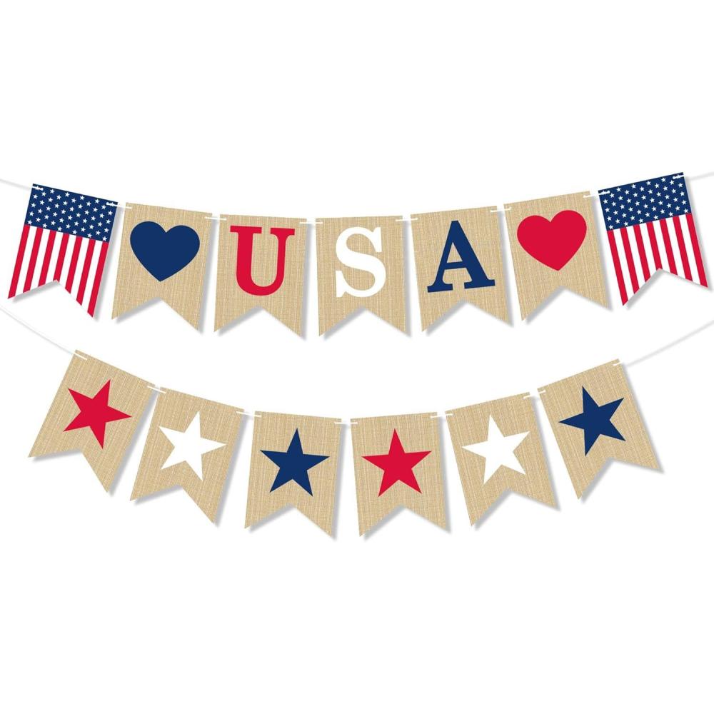 image:imageOHOME Football Party Decorations  Football Banner for Super Games Bowl  Hanging Party Favors Supplies for Indoor Home  Football Accessories Decor Backdrop for Birthday PartyRed white and blue