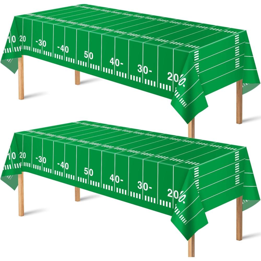 image:imageOHOME Football Party Decorations Super Game Bowl Party Decorations 2026 Disposable Tablecloth Plastic Table Covers for Football Game Birthday Football Parties Decor Supplies 54 X 1082 PackFootball Theme
