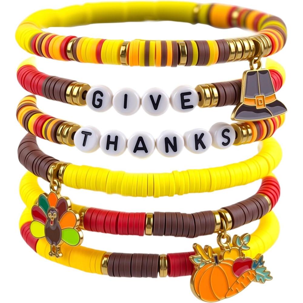 image:imageOHOME Football Party Decorations for Super Game Bowl 20266 Pack Red Bracelets for Women  Football Party Favors Supplies Accessories Decor Gifts  Game Day Sport Outfits Dresses ShitsThanksgiving
