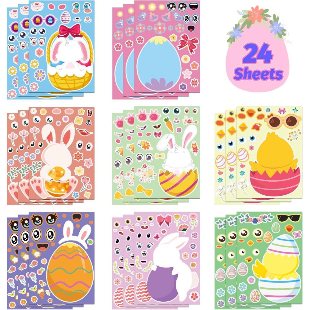 image:imageOHOME St Patricks Day Stickers  St Patricks Day Accessories  DIY Shamrock StickersSt Patricks Day Gifts Crafts Activity Party Favors for Kids  St Patricks Day Decorations Decor 24 SheetsEaster