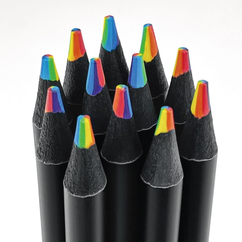 image:imageOHOME Valentines Day Gifts for Kids 12 Rainbow Colored Pencils Valentines Games Crafts for kidsArt Supplies Drawing Kit for Teen Girl Gift Trendy Stuff Easter Basket Stuffers