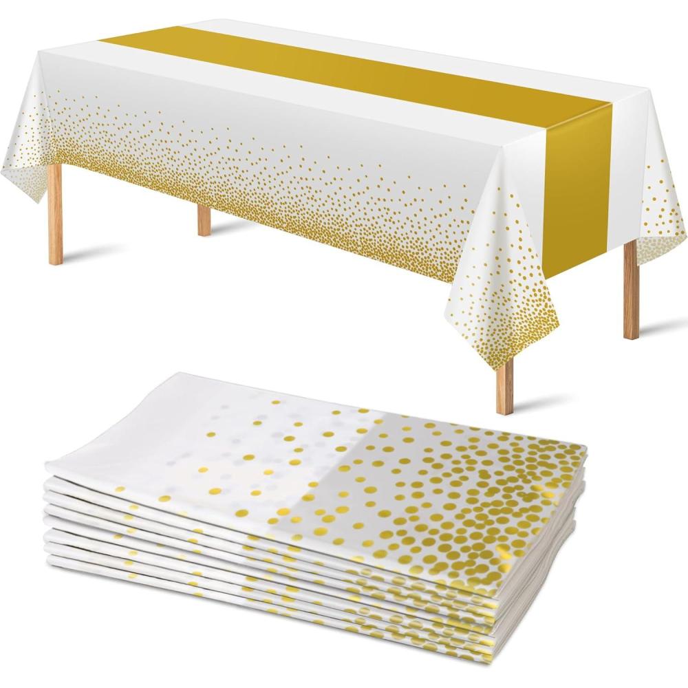 image:imageSuper Game Bowl Party Decorations 2026 Green Tablecloth for Football Party Decorations Favors Supplies Game Day Table Cloth Backdrop Banner Indoor Outdoor Football Birthday Table Cover for Home8pcs White and Gold