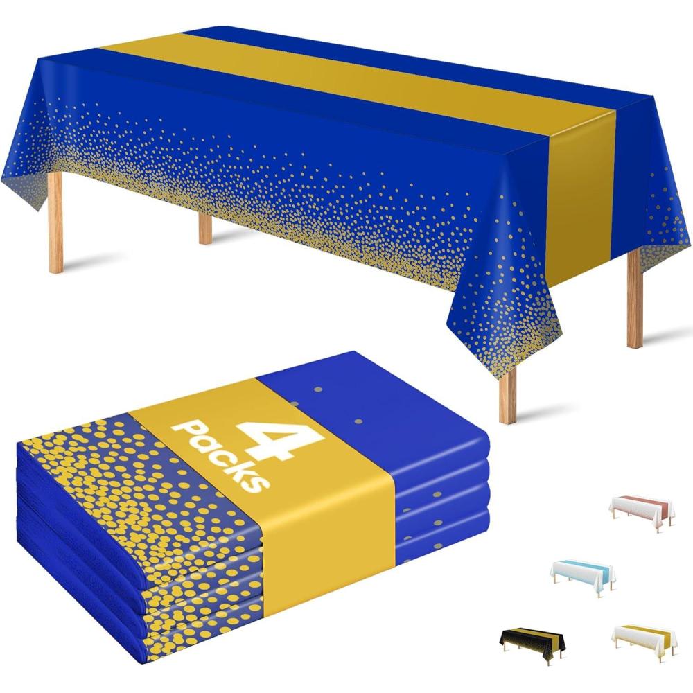 image:imageSuper Game Bowl Party Decorations 2026 Green Tablecloth for Football Party Decorations Favors Supplies Game Day Table Cloth Backdrop Banner Indoor Outdoor Football Birthday Table Cover for HomeBlue and Gold