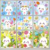 image:imageOHOME 2025 Easter Window Clings 9 Sheets Bunny Egg Easter Basket Stuffers for Glass Windows  Rabbit Gifts Crafts Party Favors for Home8x12 InchWhite