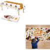 image:imageOHOME 3 Pack Thanksgiving Tablecloths amp Giant Coloring Posters 30x72 Inches Gold With Fruit Pattern Plastic Rectangular Thanksgiving Crafts Set