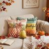 image:imageOHOME Thanksgiving Decorations  Fall Pillow Covers 18x18 Inch  Thanksgiving Throw Pillows Thanksgiving Decorations for CouchFriendsgiving Party Favors Decor Indoor Outdoor for Room Office ParlorFall Orange
