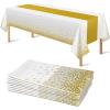 8pcs White and Gold