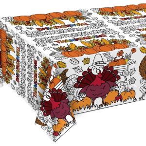 2 PCS Thanksgiving Giant Coloring Poster/Tablecloth