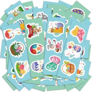 OHOME Easter Stickers for Kids – 240 PCS Easter Basket Stuffers for Boys Girls Teens Adults | Vinyl Easter Gifts Decorations Toys – Kids Easter Games Crafts Activities Party Favors(Easter Basket Stuffers)