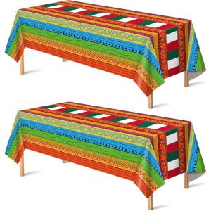OHOME Football Party Decorations – Super Game Bowl Party Decorations 2026 – Disposable Tablecloth Plastic Table Covers for Football Game Birthday Football Parties Decor Supplies 54″ X 108″,2 Pack(Mexican)