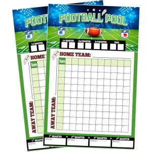 OHOME Football Party Decorations-27.5 x17.7 Inch-2 Pack Football Pool Poster Squares Board – Super Games Bowl Party Supplies Favors 2026 | Super Games Bowl Accessories Birthday Party Decorations