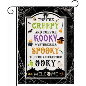 OHOME Thanksgiving Decorations – Fall Garden Flag | Double-Side Autumn Decor for Outdoor Indoor Outside – Friendsgiving Welcome Backdrop Banner for Garden Porch Patio Lawn Yard,12×18 Inch(Multicolor black)