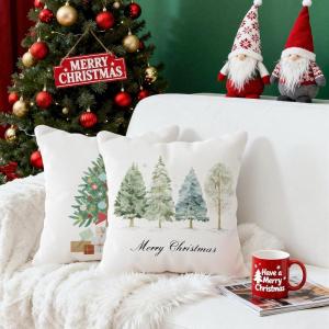 OHOME Thanksgiving Decorations – Fall Pillow Covers 18×18 Inch | Thanksgiving Throw Pillows -Thanksgiving Decorations for Couch-Friendsgiving Party Favors Decor Indoor Outdoor for Room Office Parlor(Red White Green)