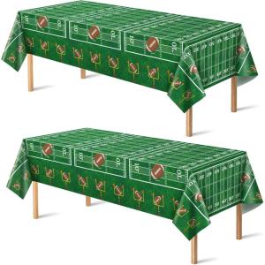 Super Game Bowl Party Decorations 2026 – Green Tablecloth for Football Party Decorations Favors Supplies | Game Day Table Cloth Backdrop Banner Indoor Outdoor -Football Birthday Table Cover for Home(Green)