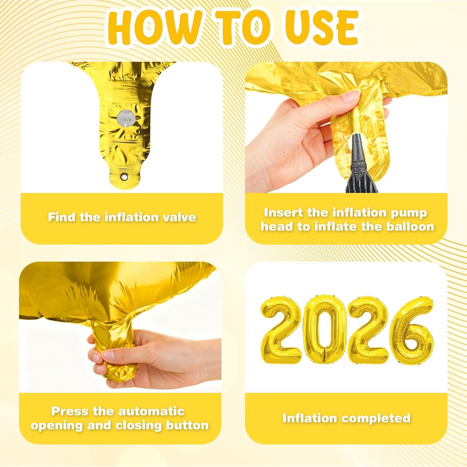 image:imageGraduation Decorations 20262026 Numbers Gold Balloon 40 Inch Graduation Party Supplies Favors Decor Festival Balloon Backdrop Banner Sign Chinese New Years Decorations 2026