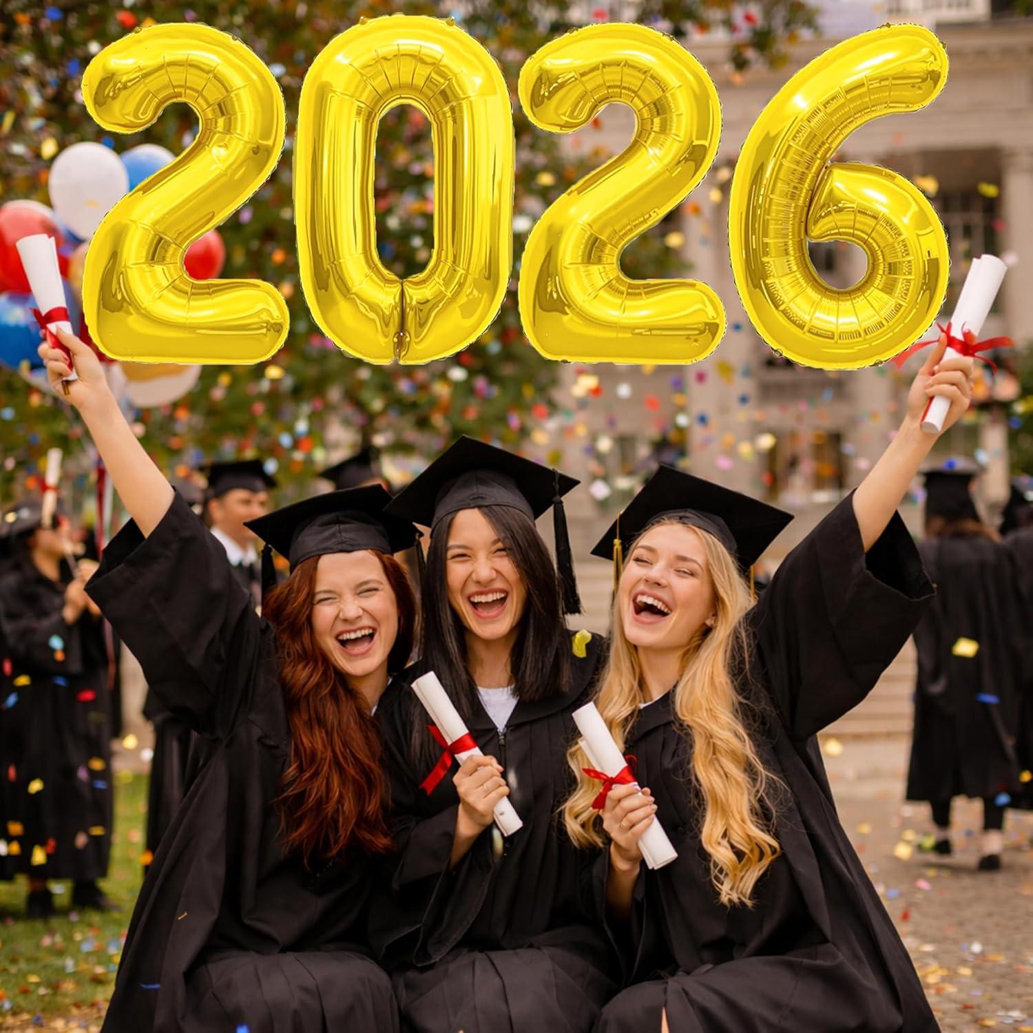 image:imageGraduation Decorations 20262026 Numbers Gold Balloon 40 Inch Graduation Party Supplies Favors Decor Festival Balloon Backdrop Banner Sign Chinese New Years Decorations 2026