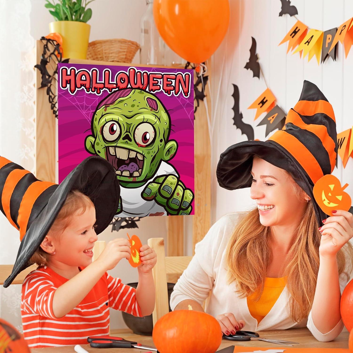 image:imageHalloween Games for Kids Pin The Eyeball on The Zombie Game Halloween Crafts Toys Gifts Birthday Party Supplies for Kids HALLOWEEN Treats Activities Party Favors Decorations for FamilyRed